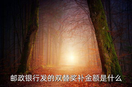 郵政銀行發(fā)的雙替獎(jiǎng)補(bǔ)金額是什么