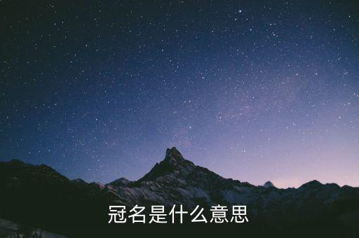 冠名發(fā)票是什么意思，冠名是什么意思