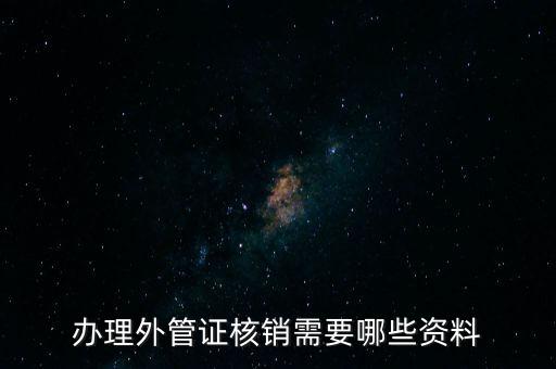 辦理外管證核銷需要哪些資料