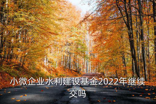 小微企業(yè)水利建設基金2022年繼續(xù)交嗎