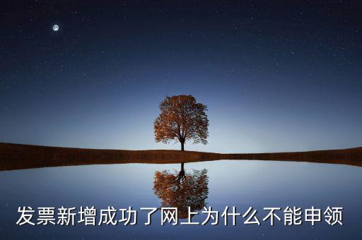 發(fā)票新增成功了網(wǎng)上為什么不能申領(lǐng)