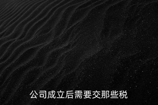 辦一個企業(yè)都需要交什么稅，公司成立后需要交那些稅