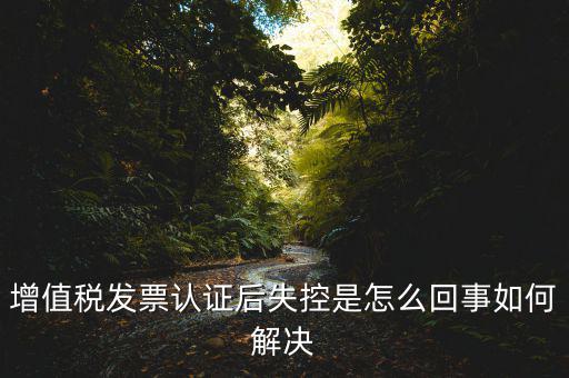 增值稅發(fā)票認(rèn)證后失控是怎么回事如何解決