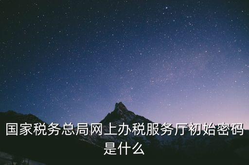 國稅申報原始密碼是什么意思，國稅第一次網(wǎng)上申報的登陸密碼是什么