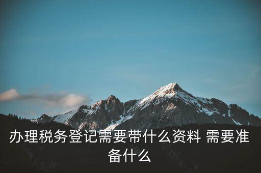 稅務(wù)局登記需要什么資料，稅務(wù)登記 代辦需要什么手續(xù)