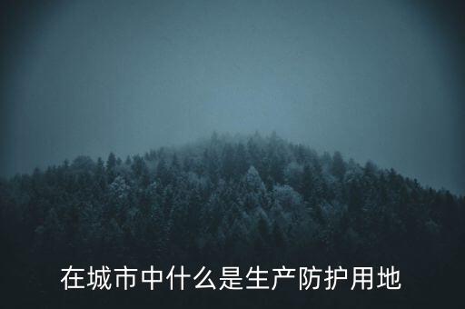 在城市中什么是生產(chǎn)防護(hù)用地