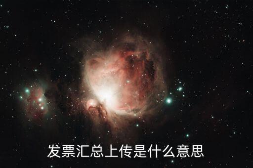 發(fā)票匯總上傳是什么意思