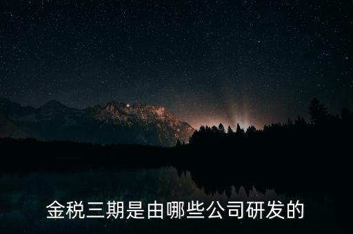 金稅三期是由哪些公司研發(fā)的