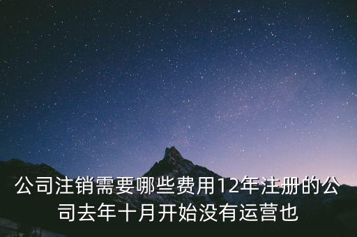 企業(yè)注銷要交些什么稅，公司注銷需要哪些費(fèi)用12年注冊的公司去年十月開始沒有運(yùn)營也