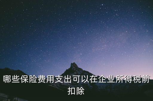 哪些保險(xiǎn)費(fèi)用支出可以在企業(yè)所得稅前扣除