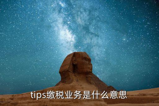 地稅tips繳款是什么意思，tips扣稅是什么意思