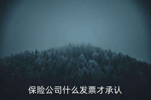 保險(xiǎn)公司要什么發(fā)票，保險(xiǎn)公司什么發(fā)票才承認(rèn)