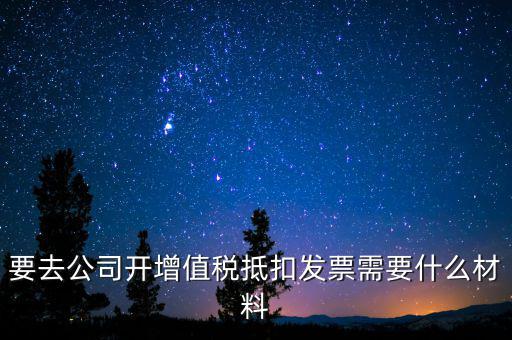 要去公司開(kāi)增值稅抵扣發(fā)票需要什么材料