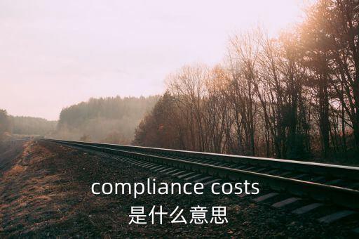 遵從成本什么意思，compliance costs 是什么意思