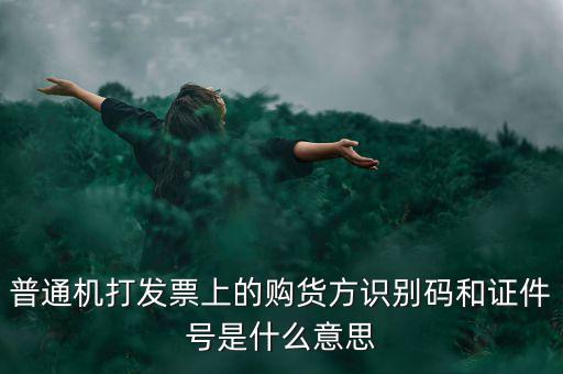 發(fā)票方識別號是什么，普通機打發(fā)票上的購貨方識別碼和證件號是什么意思