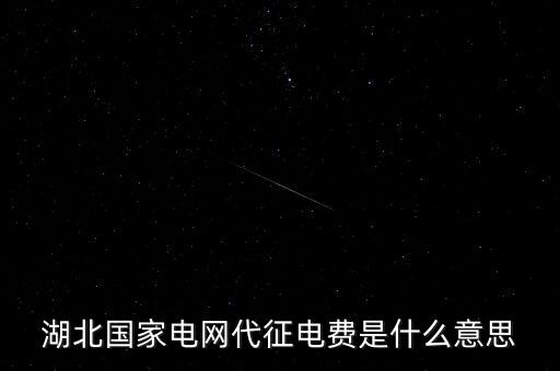 湖北國家電網代征電費是什么意思