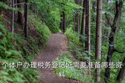 個體戶辦理稅務(wù)登記證需要準備哪些資料