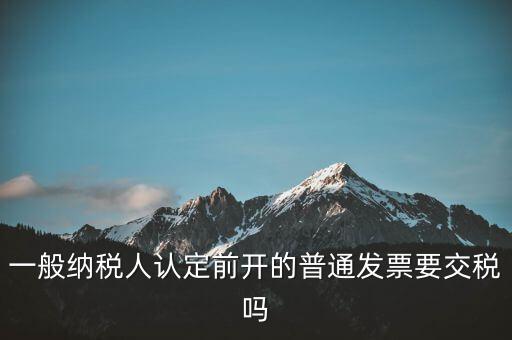 認定前發(fā)票是什么，認證發(fā)票提示提交發(fā)票為認定前發(fā)票我們早就是一般納稅人了  搜