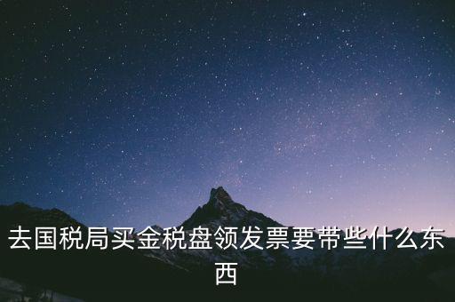 去國稅局買金稅盤領(lǐng)發(fā)票要帶些什么東西