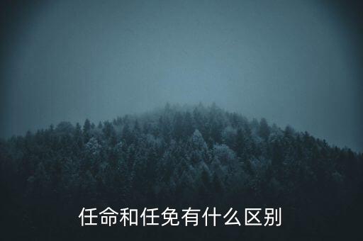 任命和任免有什么區(qū)別