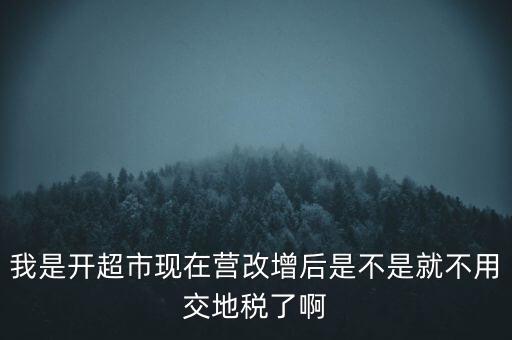 我是開超市現(xiàn)在營改增后是不是就不用交地稅了啊