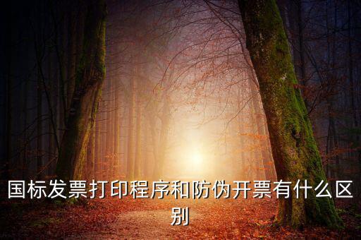 國標發(fā)票打印程序和防偽開票有什么區(qū)別