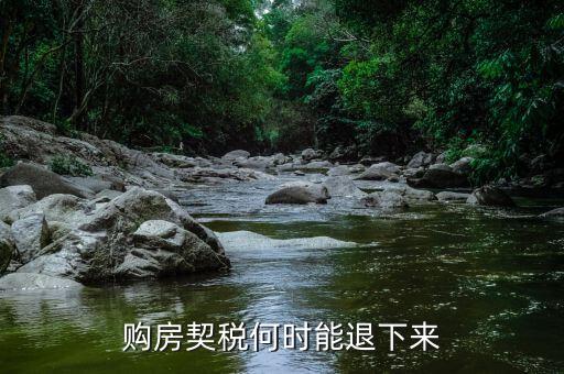 購(gòu)房契稅何時(shí)能退下來