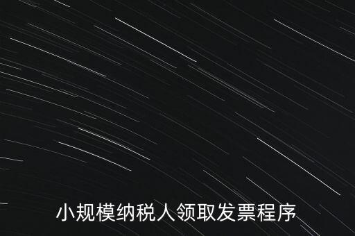 小規(guī)模納稅人領(lǐng)取發(fā)票程序