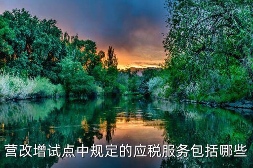 營改增試點(diǎn)中規(guī)定的應(yīng)稅服務(wù)包括哪些