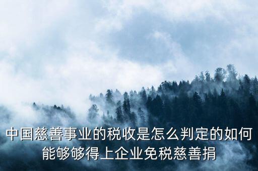 中國(guó)慈善事業(yè)的稅收是怎么判定的如何能夠夠得上企業(yè)免稅慈善捐