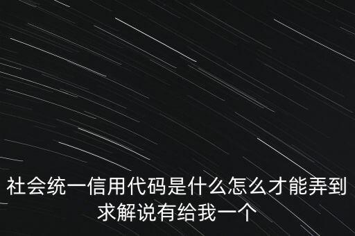 統(tǒng)一社會(huì)信用代碼指什么意思，深圳碼統(tǒng)一社會(huì)信用代碼是什么