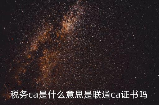 青島國稅ca證書是什么意思，什么事CA證書