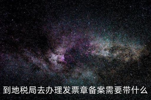 到地稅局去辦理發(fā)票章備案需要帶什么