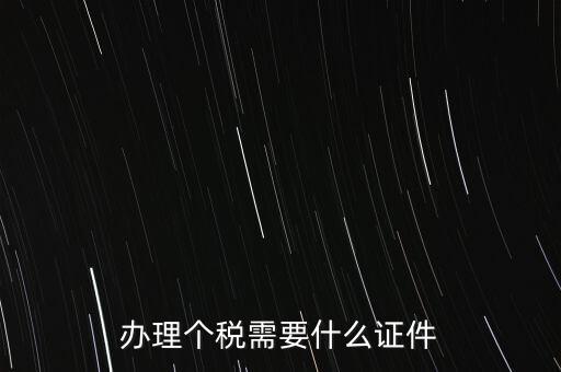 辦理個(gè)稅需要什么證件