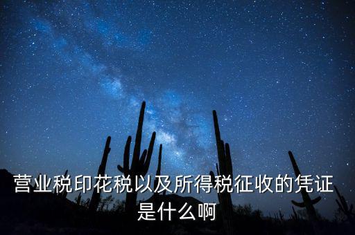 營(yíng)業(yè)稅印花稅以及所得稅征收的憑證 是什么啊