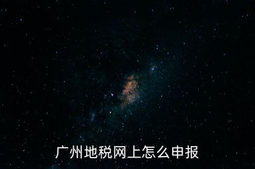 廣州地稅網(wǎng)上怎么申報