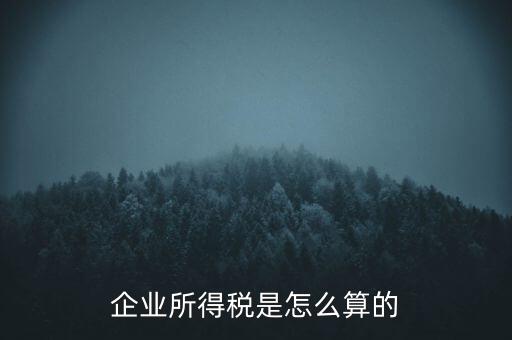 公司所得稅如何計(jì)算，企業(yè)所得稅該怎么計(jì)算