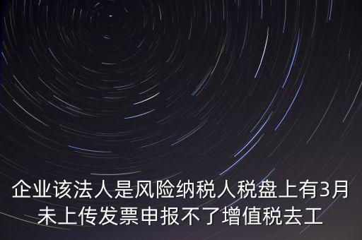 風(fēng)險納稅人 如何報稅，企業(yè)該法人是風(fēng)險納稅人稅盤上有3月未上傳發(fā)票申報不了增值稅去工