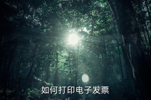 如何打印電子稅務局的電子發(fā)票，電子發(fā)票怎樣打印