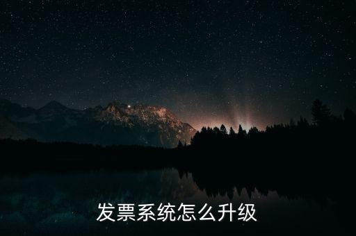 發(fā)票系統(tǒng)怎么升級