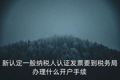 新認定一般納稅人認證發(fā)票要到稅務局辦理什么開戶手續(xù)