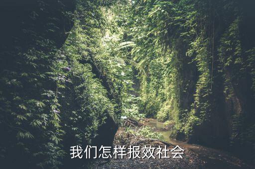 我們怎樣報效社會