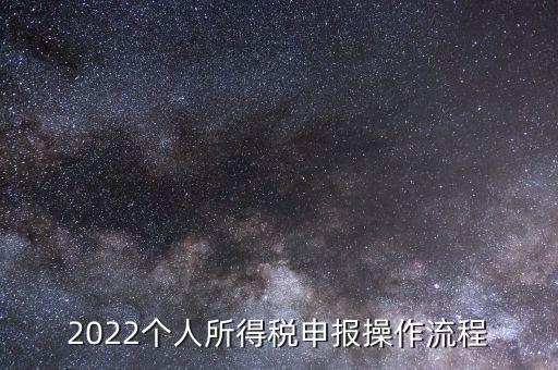 2022個(gè)人所得稅申報(bào)操作流程