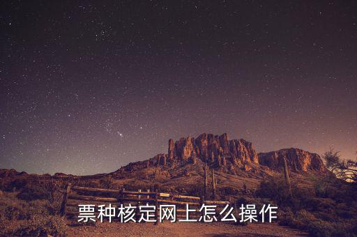 票種核定網(wǎng)上怎么操作