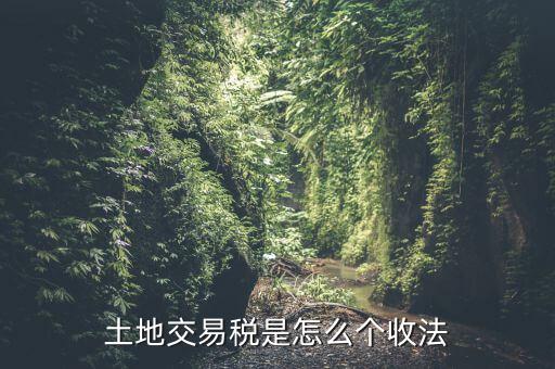 土地交易稅是怎么個(gè)收法