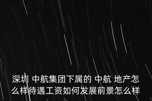 深圳 中航集團下屬的 中航 地產怎么樣待遇工資如何發(fā)展前景怎么樣