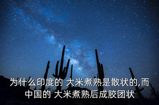 為什么印度的 大米煮熟是散狀的,而中國的 大米煮熟后成膠團(tuán)狀