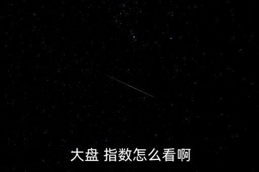  大盤 指數怎么看啊