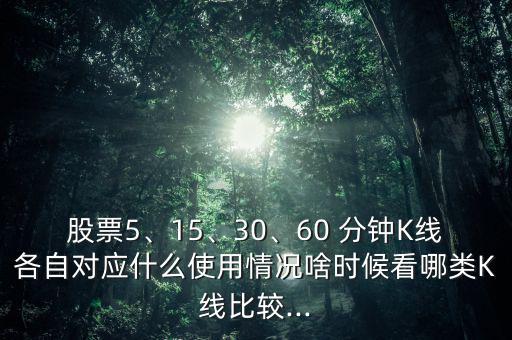 股票5、15、30、60 分鐘K線各自對應什么使用情況啥時候看哪類K線比較...