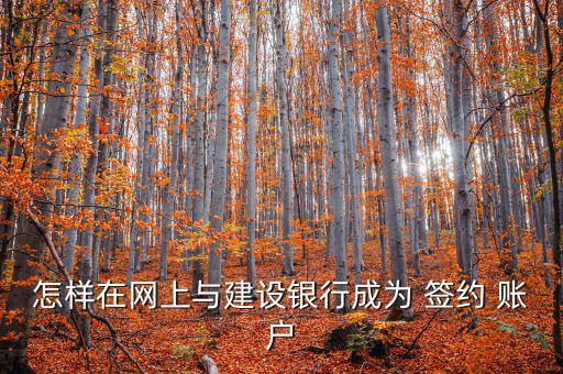 建行賬戶怎么簽約,如何申請開通個(gè)人網(wǎng)銀?